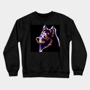 Husky Neon Dog Crewneck Sweatshirt